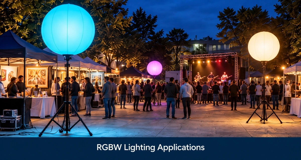 RGBW LED Balloon Light Towers